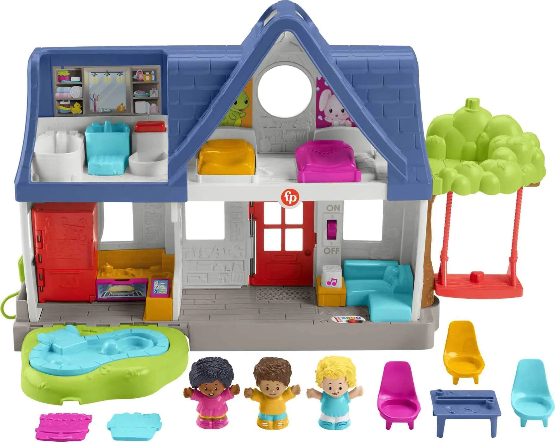 Fisher-Price Little People Friends Together Play House – Interactive Toddler Learning Toy with Smart Stages