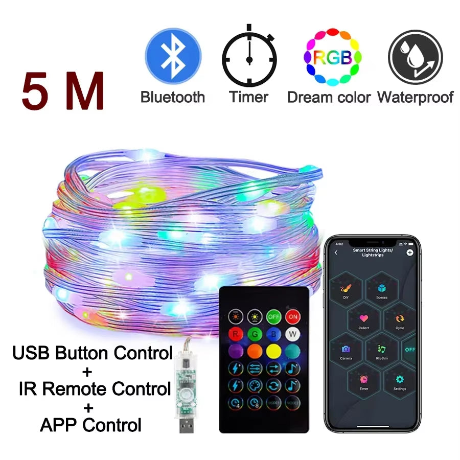 LED Strip Bluetooth Smart String Fairy Lights