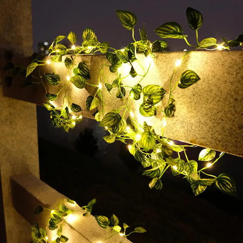 LED Grape Leaf String Lights for New Year Decor
