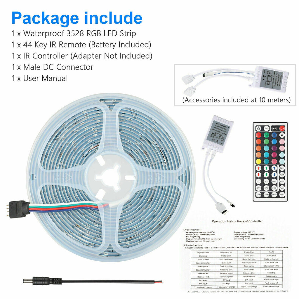 LED SMD Strip Light Flexible Remote Fairy Lights