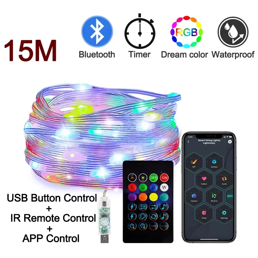 LED Strip Bluetooth Smart String Fairy Lights