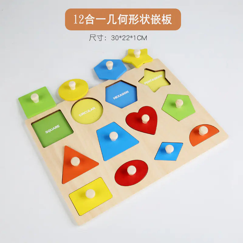 Montessori Puzzle Shape Matching Board for Kids