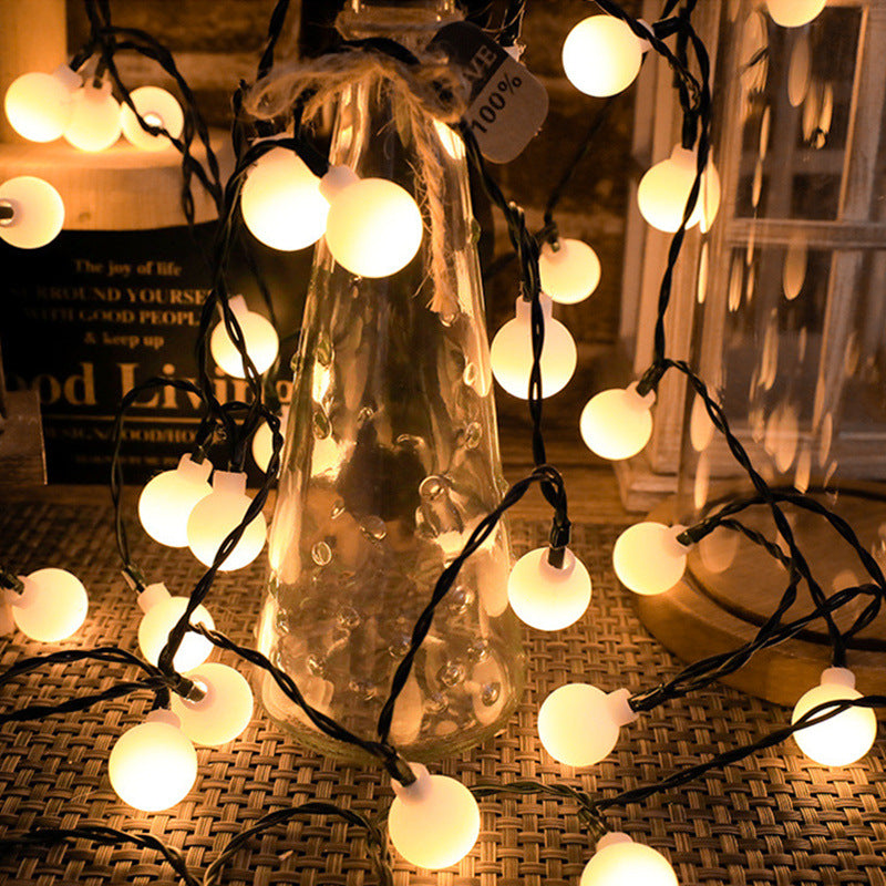 Solar LED Frosted Round Ball String Lights for Outdoors