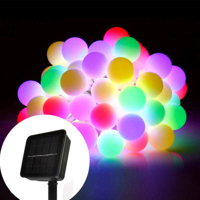 Solar LED Frosted Round Ball String Lights for Outdoors