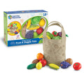 Learning Resources Fresh Picked Fruit And Veggie Tote - 17 Pieces Ages 18mos+ Pretend Play Toys Fruits and Vegetables for Kids