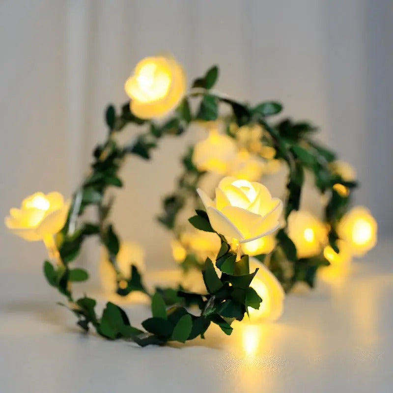 New LED Rose Rattan String Lights for Room Decor