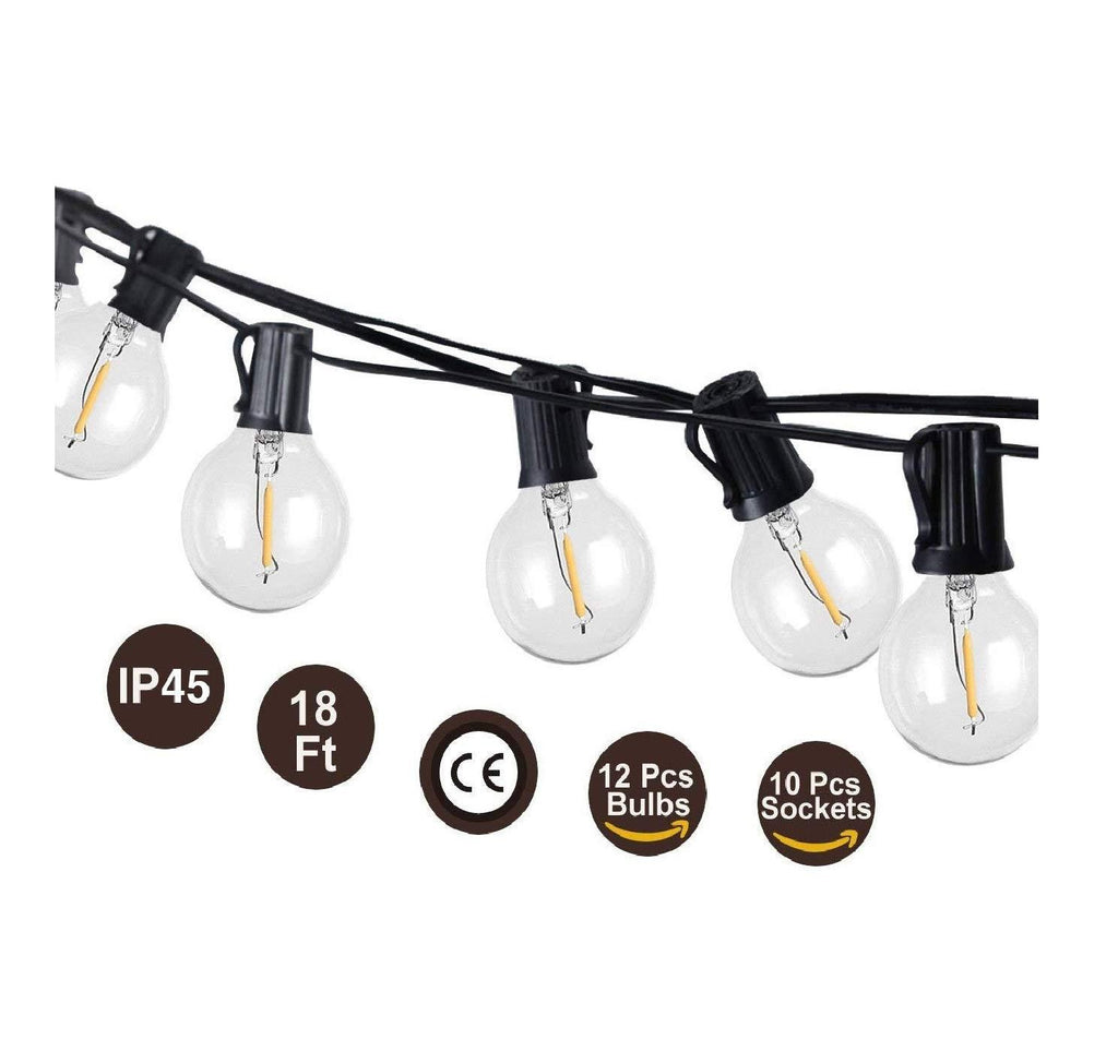 LED String Lights 7.6m 23 Waterproof Bulbs