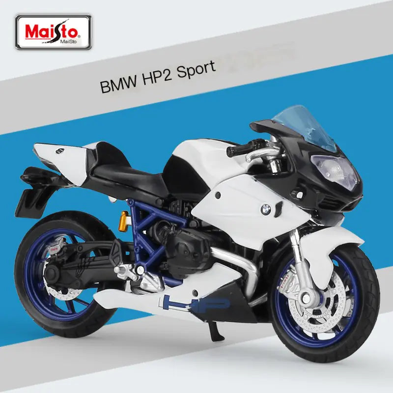 1:18 Scale BMW R 1200GS Diecast Motorcycle – Alloy Adventure Bike Model with Working Suspension