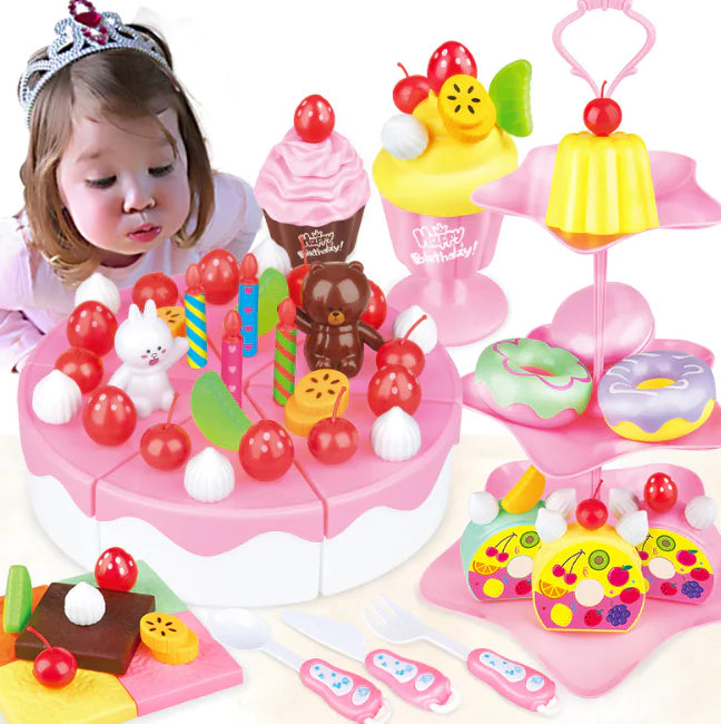 Kids Fruit Cutting Toy Set for Pretend Play Kitchen