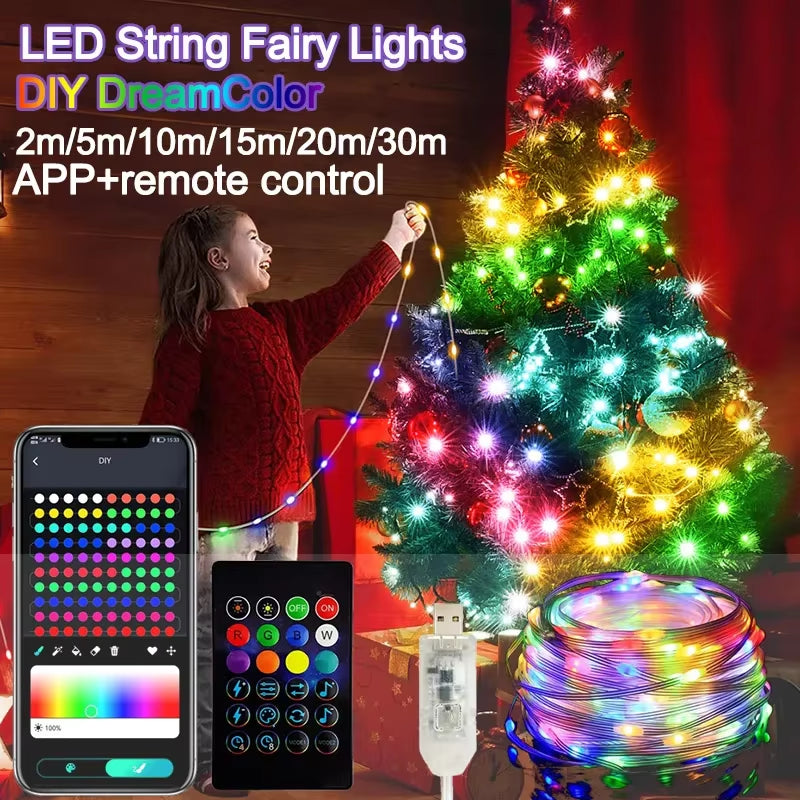 LED Strip Bluetooth Smart String Fairy Lights