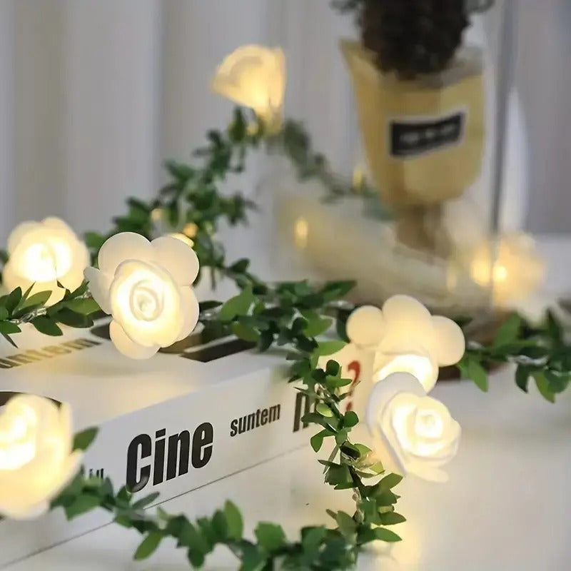 New LED Rose Rattan String Lights for Room Decor