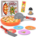 Slice & Serve Pizza Party Play Food Set – 10pc Kids Pretend Kitchen Toy with Pizza Cutter & Box