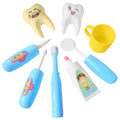 8pc Kids Dental Pretend Play Set – Interactive Toothbrushing Trainer with Cute Teeth Models & Dentist Tools