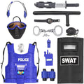 Ultimate 15pc Kids SWAT Police Role Play Kit – Tactical Vest, Riot Shield & Handcuffs Set