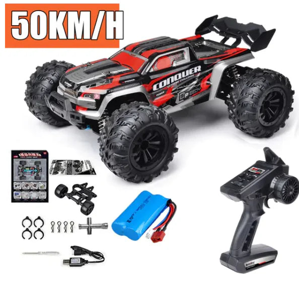 1:16 Scale RC Off-Road Monster Truck – 4WD High-Speed Remote Control Car with LED Lights