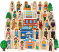 Atoylink 36pc Wooden Community Helpers – Montessori Occupation Figures for Preschool