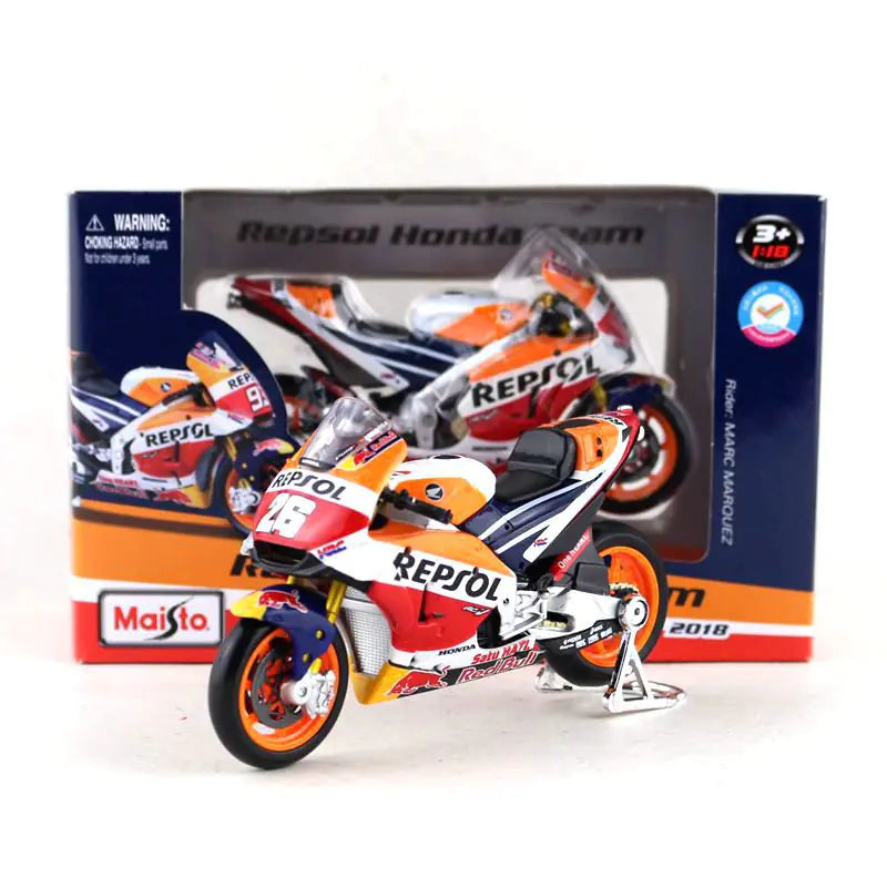 1:18 Scale Valentino Rossi Yamaha YZR-M1 Diecast – Authentic MotoGP Alloy Model Collection