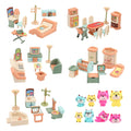 BananMelonBM 50 Pack Kids Little Dollhouse Furniture Set Toys House Big Dreams for Baby Children Girls Boys Age 3+