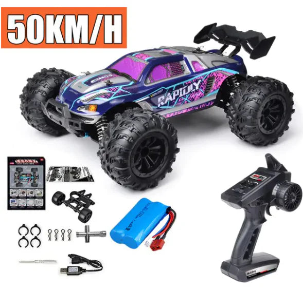 1:16 Scale RC Off-Road Monster Truck – 4WD High-Speed Remote Control Car with LED Lights