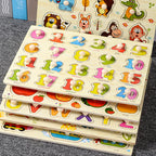 Mushroom Puzzle Board for Kids - Montessori Wooden Toy