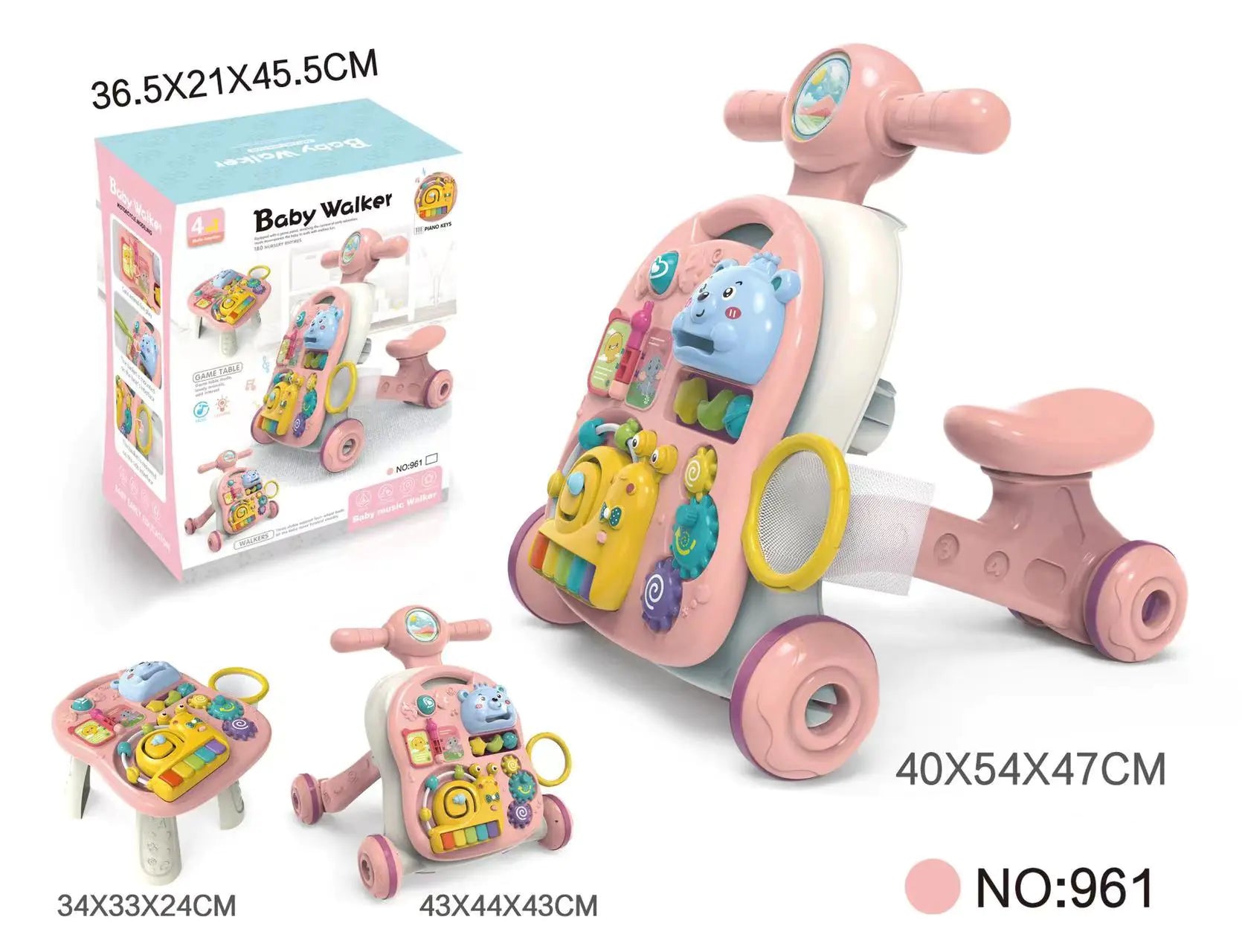 Multifunctional Baby Walker Toy with Music