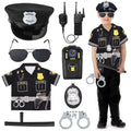 8-Piece Kids Police Officer Costume – Deluxe Cop Gear for Career Day & Halloween
