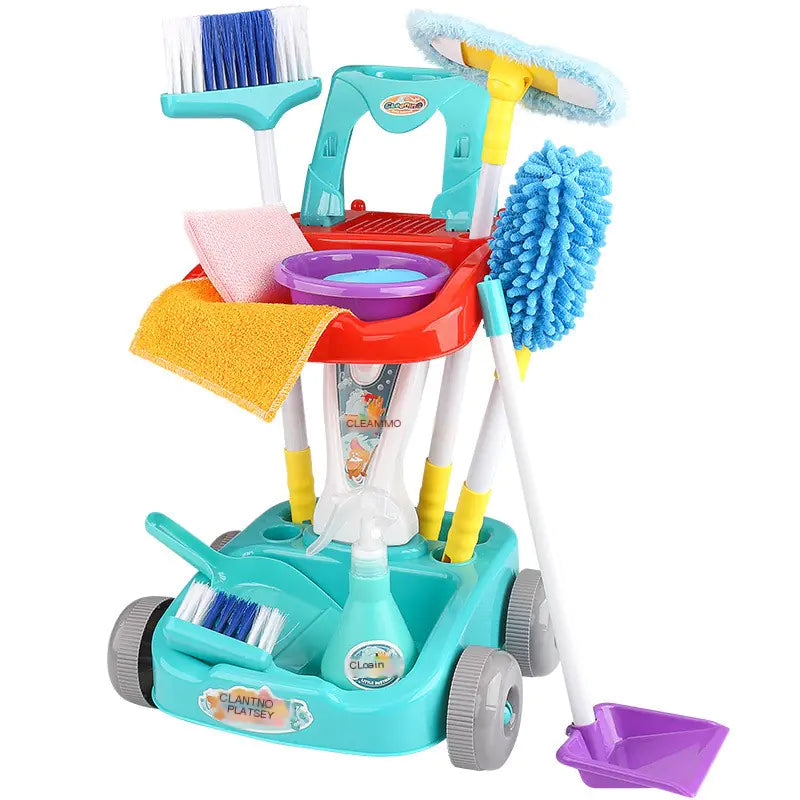 Kids Cleaning Toy Broom and Dustpan Set (Pretend Play)