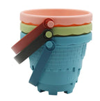 Wholesale 6pc Castle Beach Toy Set – Bulk Sand Mold Kits with Bucket, Shovel & Rake