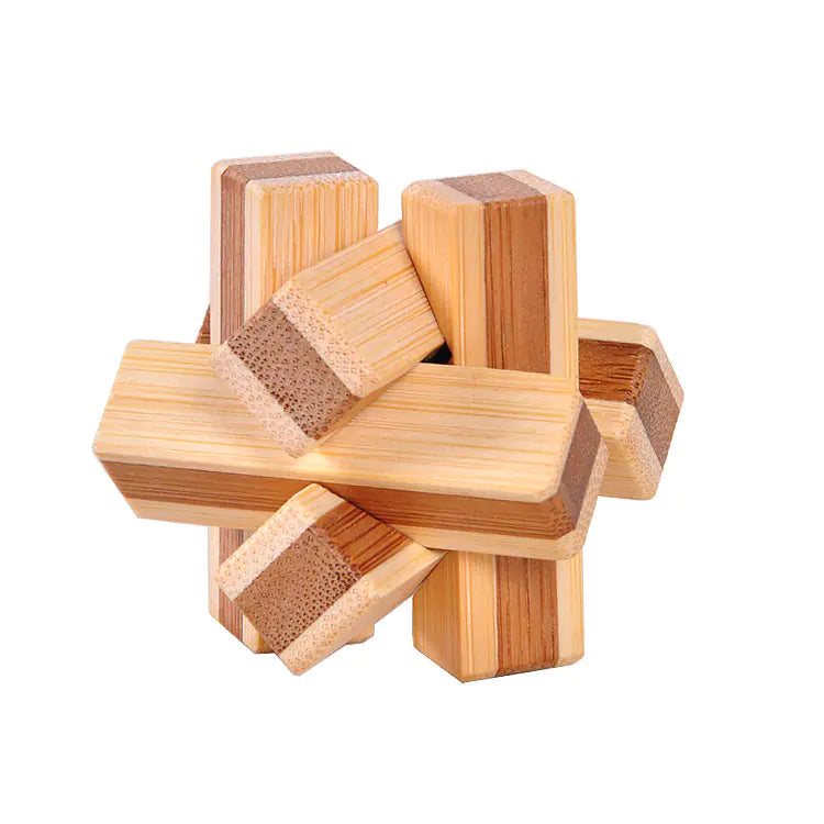 Bamboo Puzzle Toy - Kongming Lock and Ball Lock Set
