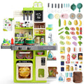 63-Piece Kids Kitchen Playset – Interactive Toddler Chef Toy with Spray Sink