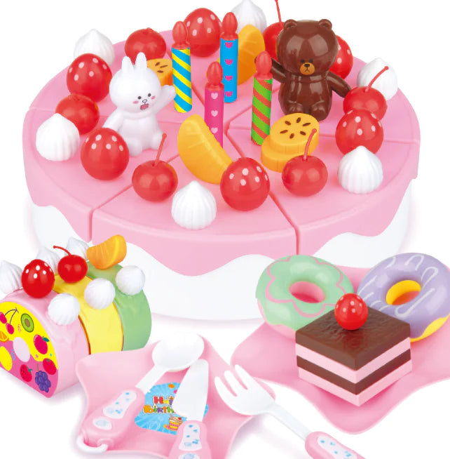 Kids Fruit Cutting Toy Set for Pretend Play Kitchen