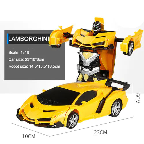 Transforming Race Car Toy with Remote Control Robot