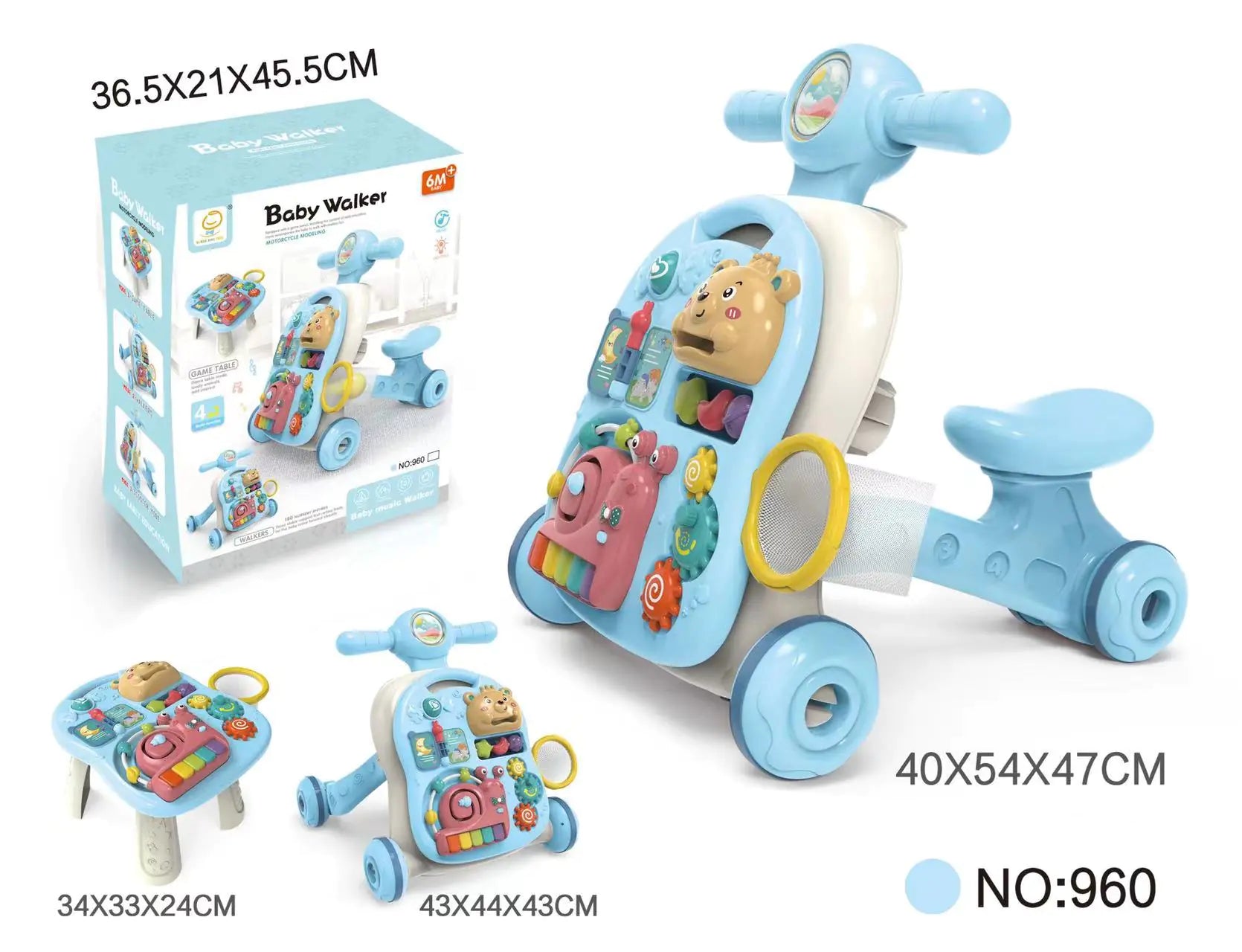 Multifunctional Baby Walker Toy with Music