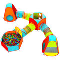 Playz 7-Piece Kids Adventure Set – Jumbo Ball Pit, 3 Crawl Tunnels & 3 Play Tents