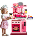 53pc Interactive Pink Kids Kitchen – Steam Stove & Working Water Sink