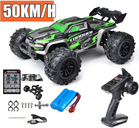 1:16 Scale RC Off-Road Monster Truck – 4WD High-Speed Remote Control Car with LED Lights