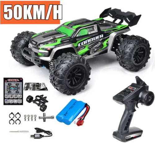1:16 Scale RC Off-Road Monster Truck – 4WD High-Speed Remote Control Car with LED Lights