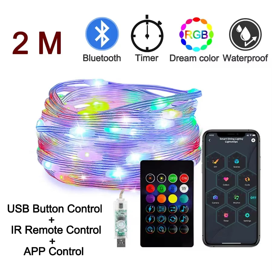 LED Strip Bluetooth Smart String Fairy Lights