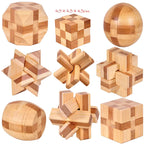 Bamboo Puzzle Toy - Kongming Lock and Ball Lock Set