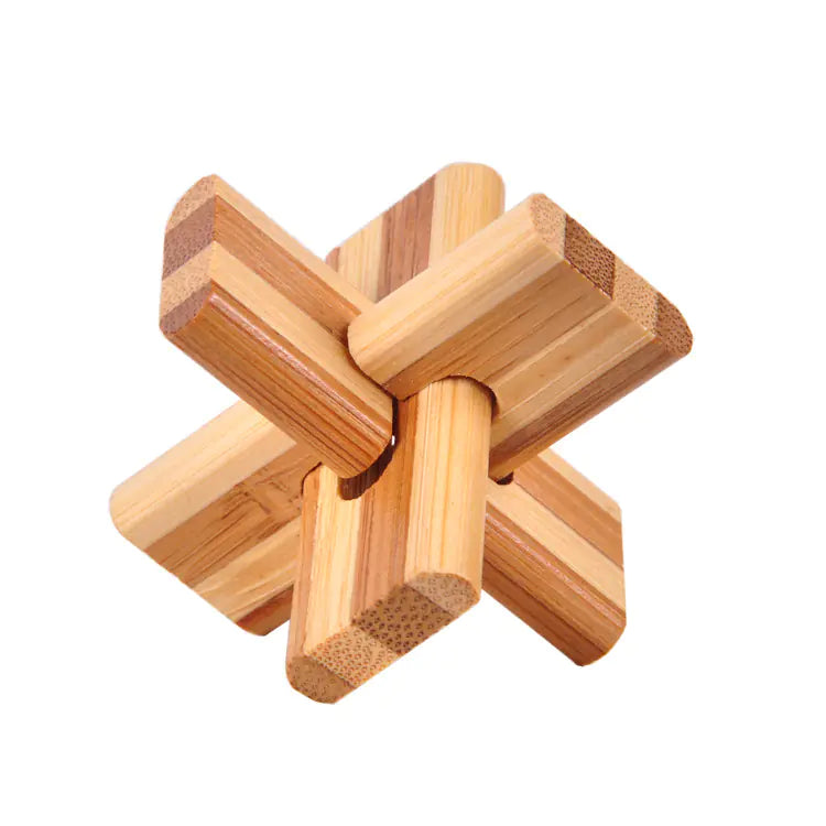 Bamboo Puzzle Toy - Kongming Lock and Ball Lock Set
