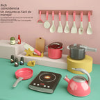 Kids Kitchen Toy Set with Realistic Cooking Accessories