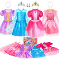 BIBUTY Princess Dress Up Set for Girls – Deluxe Cape, Tiara & Accessories for Toddler Pretend Play