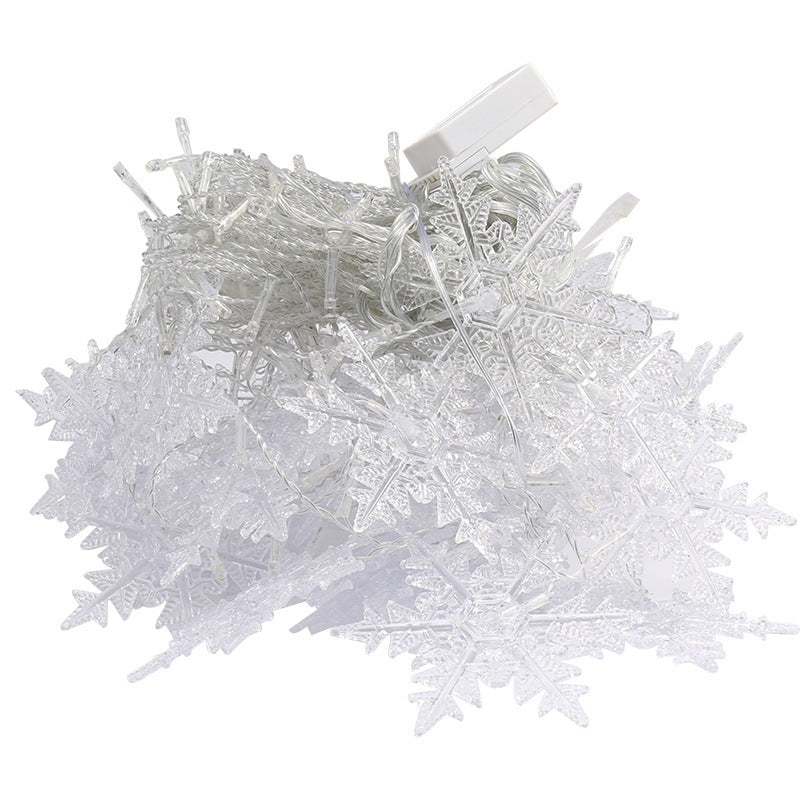 LED Snowflake Curtain String Lights for Festive Decor