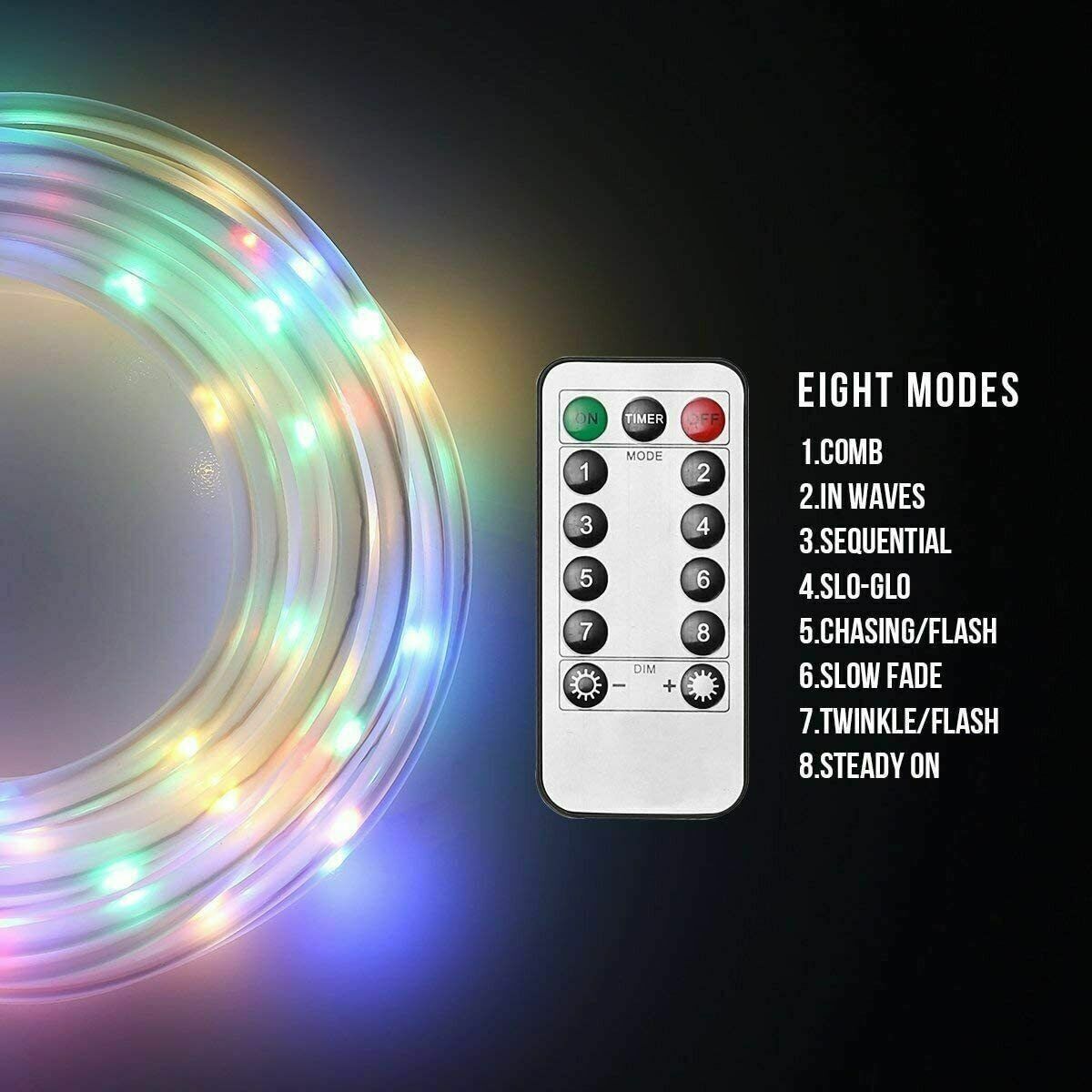 LED Strip Rope Light Tube String Outdoor Garden Party Decoration Lights