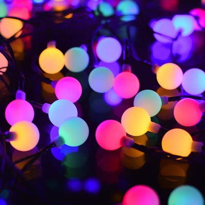 Solar LED Frosted Round Ball String Lights for Outdoors