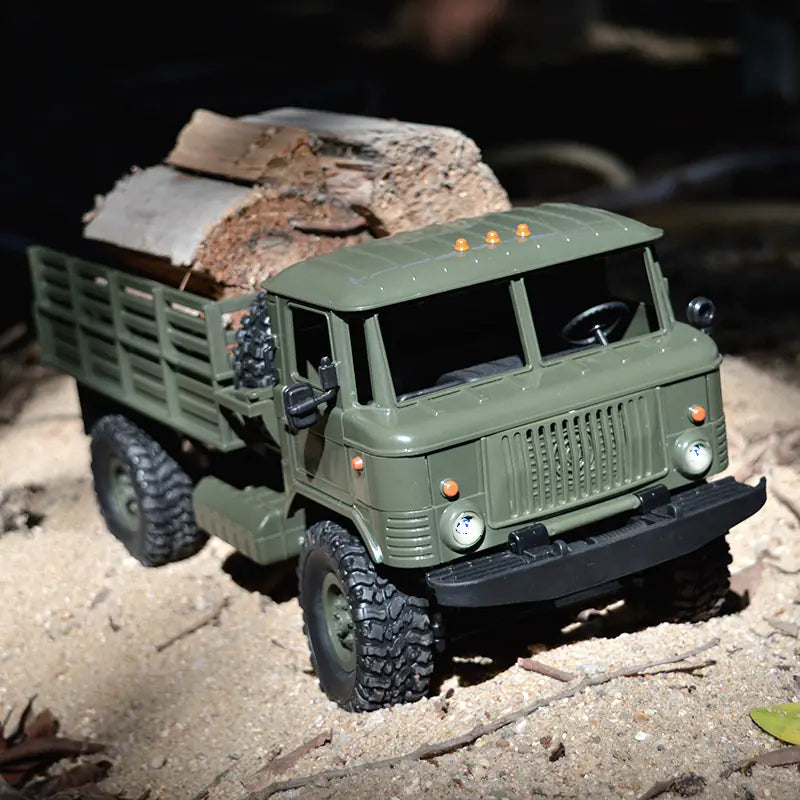 1:16 Scale 4WD Military Tactical Truck - Remote Control Off-Road Military Toy Truck