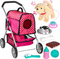 Interactive Walking Puppy & Stroller Set – Remote Control Singing & Barking Plush Pet