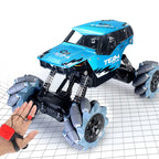 Alloy Gesture Control RC Off-Road Car – 2-in-1 Hand Sensing & Remote Control Truck with Night Lights