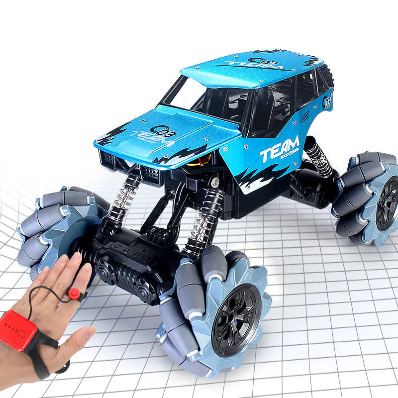 Alloy Gesture Control RC Off-Road Car – 2-in-1 Hand Sensing & Remote Control Truck with Night Lights