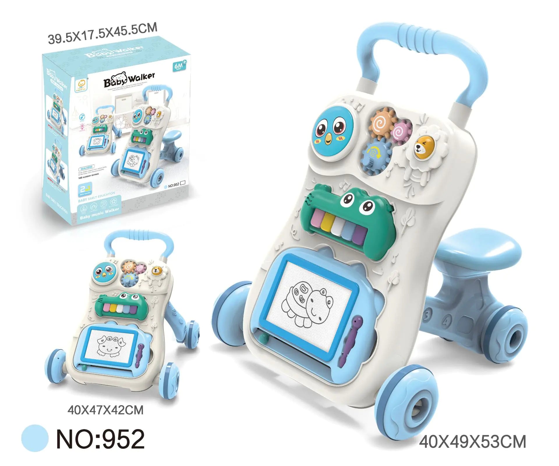 Multifunctional Baby Walker Toy with Music